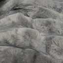 Headboard Pillow + A Long Neck Roll Pillow Body PillowFaux Fur Headboard Wedge Pillow with Removable Cover (Gray, Queen59x8x20 inches)