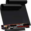 2 Pack Large Thick Heavy Duty Non Stick Teflon Oven Liners Mat, 17"x 25" BPA and PFOA Free, for Bottom of Electric Oven Gas Stove and Microwave Charcoal or Gas Grills (Black)