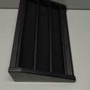 3 Rows Military Challenge Coin Holder Display Stand Rack Shelves, Solid Wood Display Case (Black Finish)