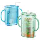 2 Pack Pouch Holder No Squeeze for Food Pouches & Drink Boxes, Adjustable Height Baby Pouch Holder with Easy Grip Handle Allows Baby to Self-Feed and Avoid Mess Reusable Toddler Essentials