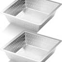Tuanse 2 Pcs 10 x 10 x 3 Inch Stainless Steel Commercial Floor Drain Strainer Square Floor Drain Filter Accessories for Commercial Kitchen Restaurant Diner Cafe