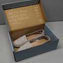 BABUDOG Women's Flats with Flower Embroideried,White Lace Ballet Flats,Comfortable Dress Flats (10, Light Grey)