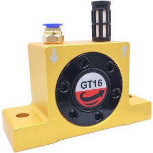 GT16 G 1/4'' Pneumatic Turbine Vibrators, Silent Golden Industrial Turbine Vibrator for hopper, Pneumatic Ball Vibrators With Silencer and Connector