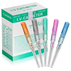 Professional Piercing Catheter Needles Kit 50PCS - 5 Sizes in 1 Box (14G/16G/18G/20G/22G) | Medical-Grade Sterilized Needles for Ear, Nose, Belly, Navel | Disposable & Pain-Free Design