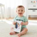 PATPAT Baby Bodysuits Supersoft Bamboo Viscose - Short Sleeve Boys and Girls - Newborn Infant Unisex Clothes Pack (0-3 Months, Mini Me)