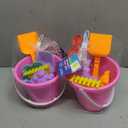 2 x Sand Toys for Toddlers, with Collapsible Bucket and Shovels for Kids with Bag, Travel Toys for Boys Baby Girls