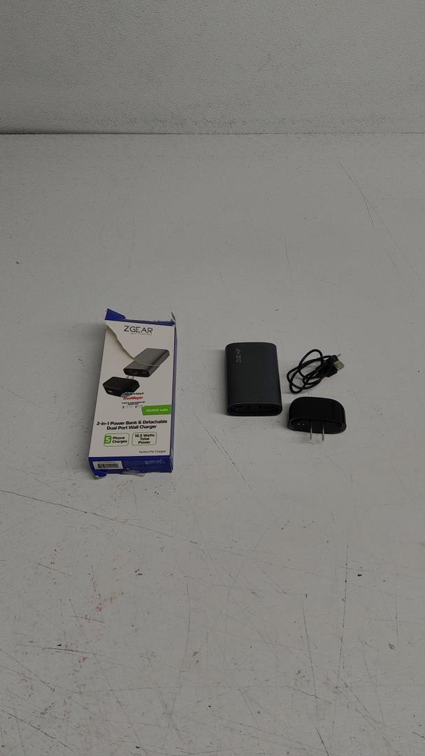 ZGEAR 2-in-1 Power Bank with Detachable Dual Port Wall Charger