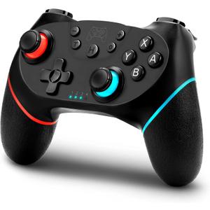 Pro Controller for Switch, Switch Lite & OLED - Adjustable Turbo, Dual Vibration, Ergonomic Non-Slip Gamepad Joystick