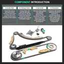 Timing Chain Kit For 2008-2013 For Chevrolet Malibu 2010-2015 Equinox,2010-2015 For GMC Terrain,2011-2015 For Buick LaCrosse,2011-2015 For Buick Regal,2012-2015 For Buick Verano
