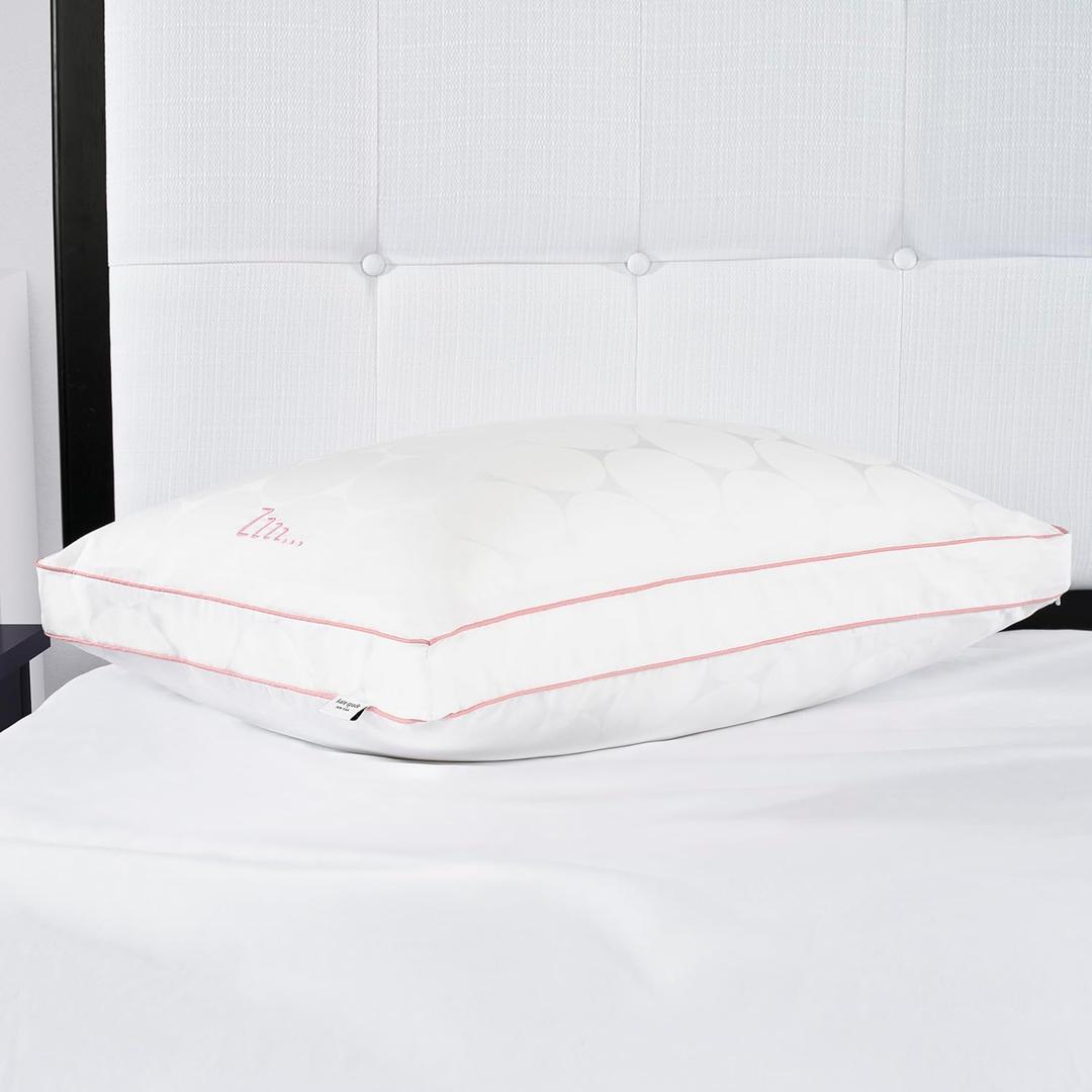 kate spade new york Endless Loft Pillow 18" x 36", Medium Firm Pillow with Foam-Core and 2" Gusset for Maximum Support, Best for Back or Side Sleepers, King, White