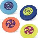 B. toys  Flying Disc Set  4 Colorful Flying Discs  Outdoor Sports & Games for Kids  Disc Set for Backyard, Park, Beach  Ages 4+  Disc-Oh!