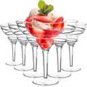 Youeon 6 Pack 12 Oz Hard Acrylic Margarita Glasses with Stem, Shatterproof Acrylic Wine Glasses, Reusable Wine Cups for Indoor and Outdoor Use, Perfect for Wedding, Party, Holiday