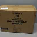 Favoyard Extra Large Collapsible Wagon Carts Foldable 360LBS Heavy Duty Beach Wagons with Big Wheels & Brakes Portable Folding Cart for Shopping Grocery Utility Sports Garden Camping Outdoor, Black