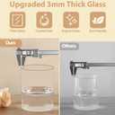 TBWIND 2Pcs Glass Cylinder Vases for Centerpieces, 6" x 4.7" Wide Mouth Flower Vase Hurricane Glass Candle Holders, Clear Vases Bulk with 2 Floral Tapes for Floating Candles Wedding Party Home Decor