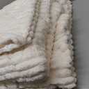 BEDELITE Fleece Oversized Queen Comforter Set -Super Soft & Warm Fluffy Cream White Bedding, Luxury Fuzzy Heavy Bed Set for Winter with 2 Pillow Cases