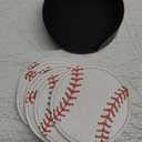 Funny Baseball Design Drink Coasters Protect Furniture from Water Marks and Damage,Suitable for Kinds of Cups,Set of 6