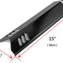 Grill Heat Plate for Dyna-Glo Grill Parts DGF493BNP DGF510SBP DGF510SSP, Porcelain Burner Covers for Backyard BY13-101-001-13, BY14-101-001-02, BY15-101-001-02 Uniflame GBC1059WB 15 Inch (5 Pack)