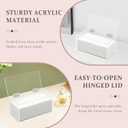 Face Towel Holder Box for Rectangular Face Wipes, Disposable Facial Towels Container, Clear