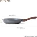 SENSARTE Nonstick Frying Pan Skillet, Swiss Granite Coating Omelette Pan, Healthy Stone Cookware Chef's Pan, PFOA Free (8/9.5/10/11/12.5 Inch) (8 Inch)