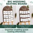 STOFINITY Wedding Seating Chart Board Display For Wedding Reception Decor - Rustic Seating Chart For Reception Display, Wood Find Your Seat Sign Ideas, 18"L x 26"W