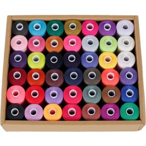42Pcs 1000 Yards Sewing Machine Thread for Sewing 42 Colors Sewing Thread Enduring Polyester Thread Embroidery Machine Thread Kit for Professional Embroiderer Beginner
