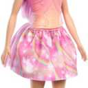 Barbie Unicorn Doll with Pink Fantasy Hair, Colorful Outfit & Unicorn-Themed Accessories (Multicolor)