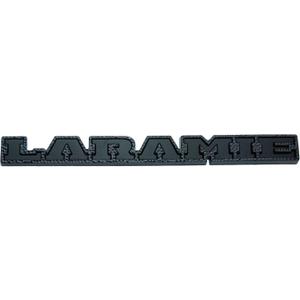 1Pc 2019 2020 Laramie Emblem 3D Badge Tailgate Rear Nameplate Sticker Replacement for 1500 2500 68282678AB (Black)
