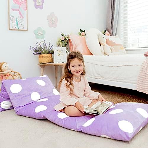 Butterfly Craze Floor Pillow Case, Mattress Bed Lounger Cover, Polka Purple, Queen Size - Cozy Seating Solution for Kids & Adults, Recliner Cushion, for Reading, TV Time (Pillow Not Included) Butterfly Craze Floor Pillow Case, Mattress Bed Lounger Cover, Polka Purple, Queen Size - Cozy Seating Solution for Kids & Adults, Recliner Cushion, for Reading, TV Time (Pillow Not Included)