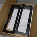 JANSNIMEN Double Layer Bread Box for Kitchen Countertop, Large Breadbox Bread Container Storage with Acrylic Door, Wooden Farmhouse Bread Holder (Black, Medium15.7" L x 9.5" W x 13" H)