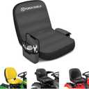 Porch Shield Tractor Seat Cover Waterproof Riding Lawn Mower Seat Cover with Pocket Buffer Base Up to 15 Black & Gray, Medium