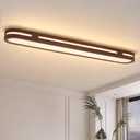 Qcyuui Wood Flush Mount Ceiling Light, 40 Inch LED Ceiling Light, 5CCT