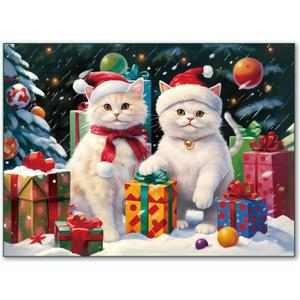 500 Pieces Jigsaw Puzzles for Adults and Teens and Kids Family Happy Gift Christmas Cats Toys