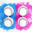 Gender Reveal Baseball Set - (Blue and Pink Balls) Exploding with Powder - Best Idea for Boy or Girl Baby Revealing Party Cute Gender Reveal Ideas Explosive Gender Ball Decorations