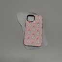 DAIZAG Case Compatible with for iPhone 15,Christmas Snowman Pink Bow Phone Case for iPhone 15 for Girl Women Boy Men