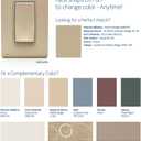 Leviton Renu Two-Gang Screwless Snap-On Wallplate, REWP2-CA, Caf Latte