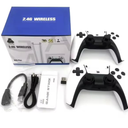 2.4G Wireless Game Controller Set, Dual Gamepad with USB Receiver, White and Black, Classic Game Console Support, 10 Simulator Compatible