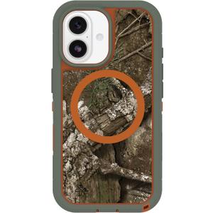 OtterBox iPhone 17 Defender Series Pro XT Clear Case - Realtree - Green Camo - Tough, Rugged & Durable iPhone Case, Snaps on MagSafe
