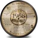 2 x 60th Birthday Decorations for Women Men, 11.6 Inch Vinyl 60 Years Old Centerpieces for Tables Sign Decor, 60th Anniversary Decorations Gifts, Back in 1966 Vintage Poster, 60th Birthday Gifts for Women Men