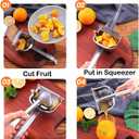 Hand Juicer Squeezer, Heavy Duty Fruit Juice Squeezer Handheld, Manual Juicer Hand Press with Ergonomic Grip, Cast Iron Juice Extractor for Lemon, Citrus, Orange, Lime, Grapefruit, Pomegranate (1PC)