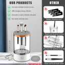 Electric Makeup Brush Cleaner Efficient Deep Cleaning and Drying of Mmake-Up Brushes Portable Automatic USB Cosmetic Brushes Cleaner Tool for All Size Beauty Makeup Brush Set(White)