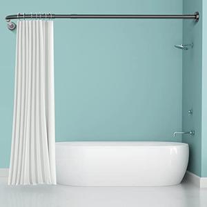 Misounda Shower Curtain Rod, 304 Stainless Steel L-Shaped Shower Rod 28"-39.3" x 43"-67"Adjustable Curved Shower Rod, Corner Shower Rod No Drilling for Bathroom, Tub, Cloakroom- Black Misounda Shower Curtain Rod, 304 Stainless Steel L-Shaped Shower Rod 28"-39.3" x 43"-67"Adjustable Curved Shower Rod, Corner Shower Rod No Drilling for Bathroom, Tub, Cloakroom- Black