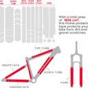CNC Mountain Bike Frame Protection kit,33-Piece Total MTB Frame Protector Sticker-Frame Guard Tape Wrap Film for Top/down Tube,Seatstays,Chainstay,Cable Wear,Protect Bike from Scratches and Dings.