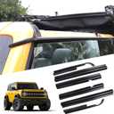 Window Visor Rain Guard Compatible with 2021 2022 2023 2024 2025 New Ford Bronco 4 Door Exterior Accessories Protect from Raindrops Sound Noise Sun Rays, Black for 2 Sides Window