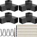Pergola Brackets 4x4, Large-Body 3-Way Right Angle Corner Bracket for 4x4 Lumber, Actual 3.6 x 3.6 in Inner Size, Heavy Duty Pergola Kit for Gazebo, Patio & Backyard Builds