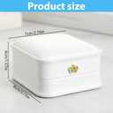 10 Pcs White Necklace Box, 3.2 x 1.8 x 2.6 inch Leather Jewelry Gift Box Necklace Storage Case Pendant Packaging Boxes for Gift Wedding Birthday Anniversary Proposal