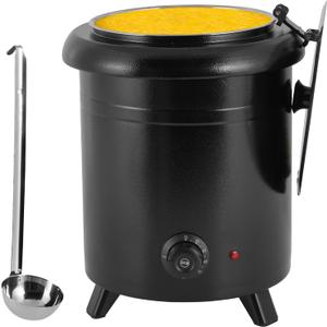 Soup Kettle Warmer with Ladle Electric Food Nacho Cheese Warmer 10QT Commercial Soup Warmer for Buffet Party