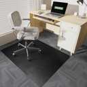 Chair Mat for Carpet, 36" x 48" Office Chair Mat for Carpeted Floors, Non-Slip Carpet Protector Floor Mat with Grips, Plastic Heavy-Duty Rolling Desk Mat for Home Office and Gaming (Black)