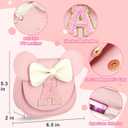 Toddler Purse Gifts for Girls, Little Girl Gifts Princess Dress Up Jewelry Mermaid Toys Mini Mouse Ears Birthday Gifts for Girls 3 4 5 6 7 8 Year old (A, Pink)