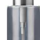 Enra Thick Glass Soap Dispenser with Stainless Steel Pump, 12oz Bathroom & Kitchen (Silver) (Silver/Liquid Type)
