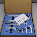 Orion Motor Tech 8pc Adjustable Pin Spanner Wrench Tool Set, Spanner Nut Wrench Tools with Changeable Heads for Pipes Heating Cars, Coilover Hook Wrenches for Suspension System, 3/4" to 6-1/10"